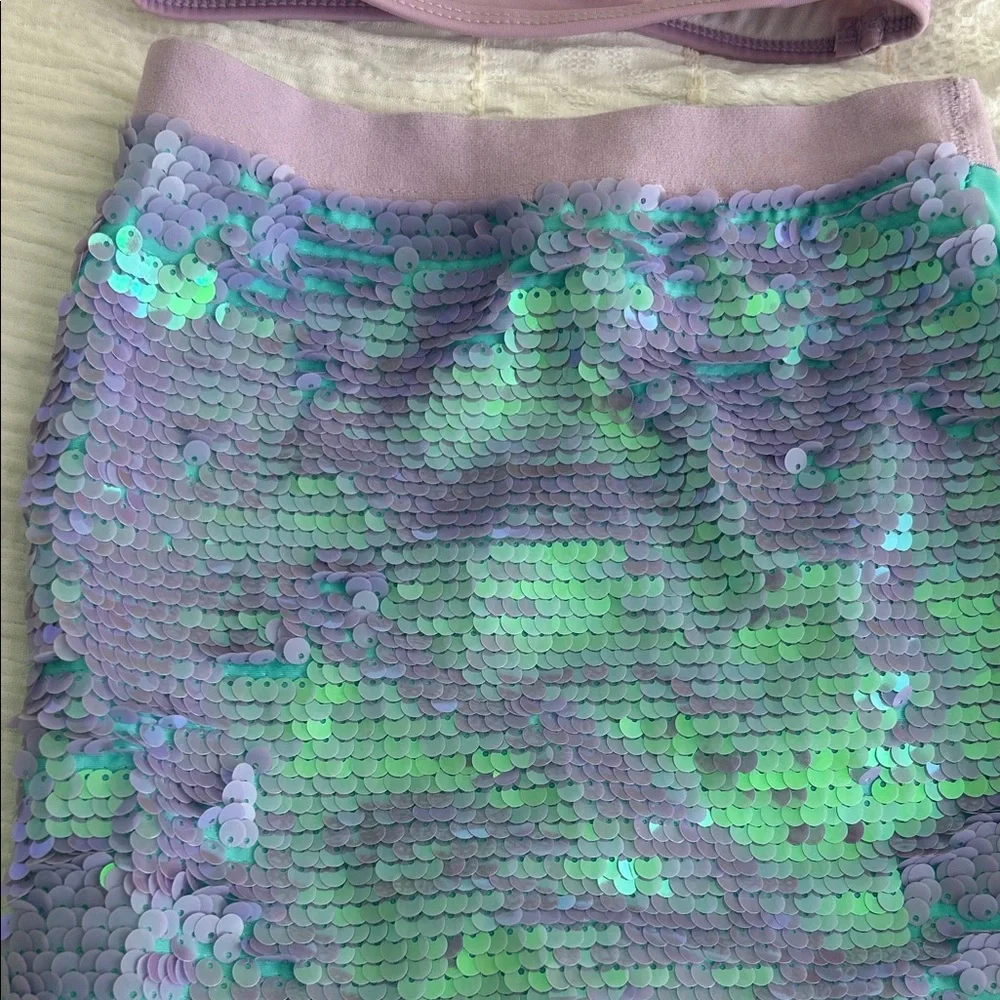 Disney Purple and Teal Mermaid Sequin Swim Set